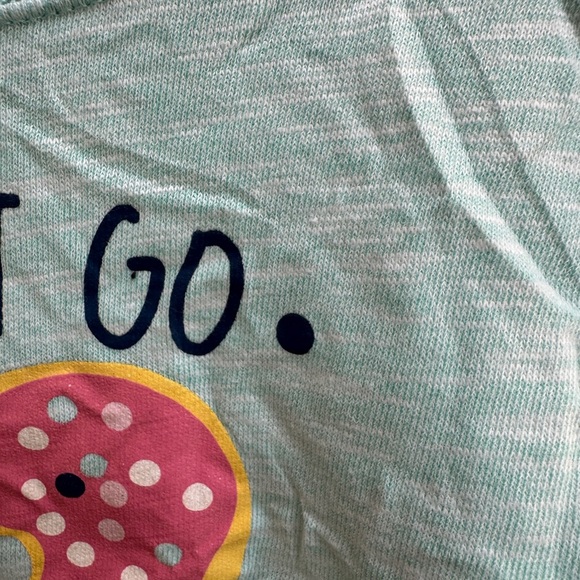 Koala Kids 3T Girls Blue Donut Go Breaking My Heart Crew Neck Sweatshirt - Picture 3 of 5